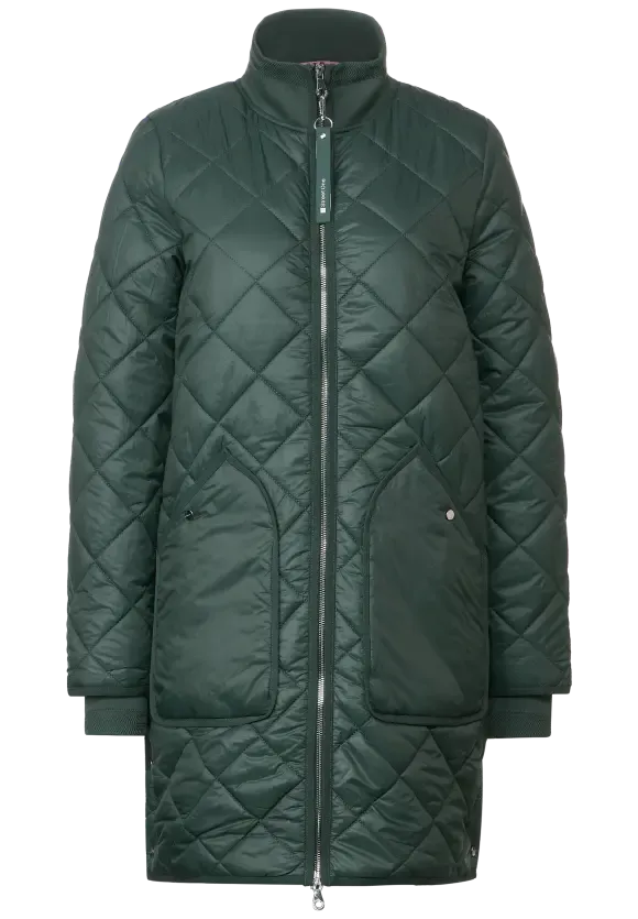 211901- Green Padded Coat - Street One