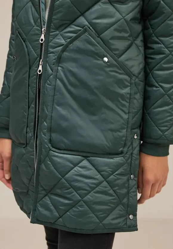 211901- Green Padded Coat - Street One