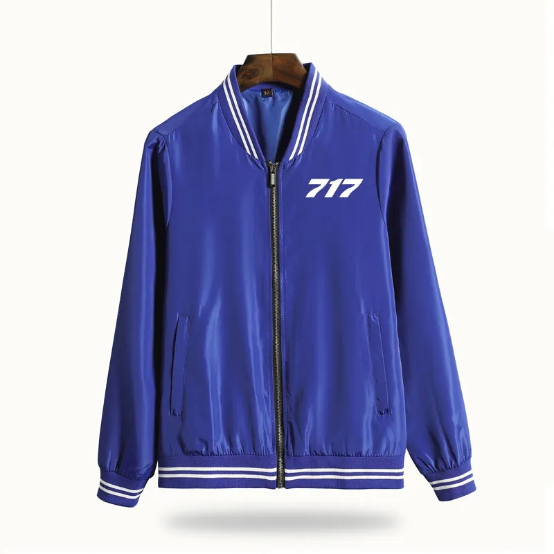 717 Flat Text Designed Thin Spring Jackets