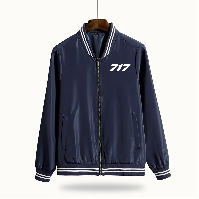 717 Flat Text Designed Thin Spring Jackets