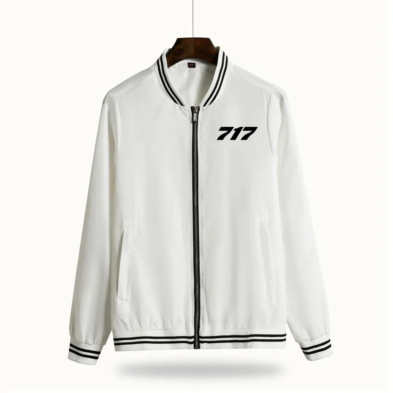 717 Flat Text Designed Thin Spring Jackets