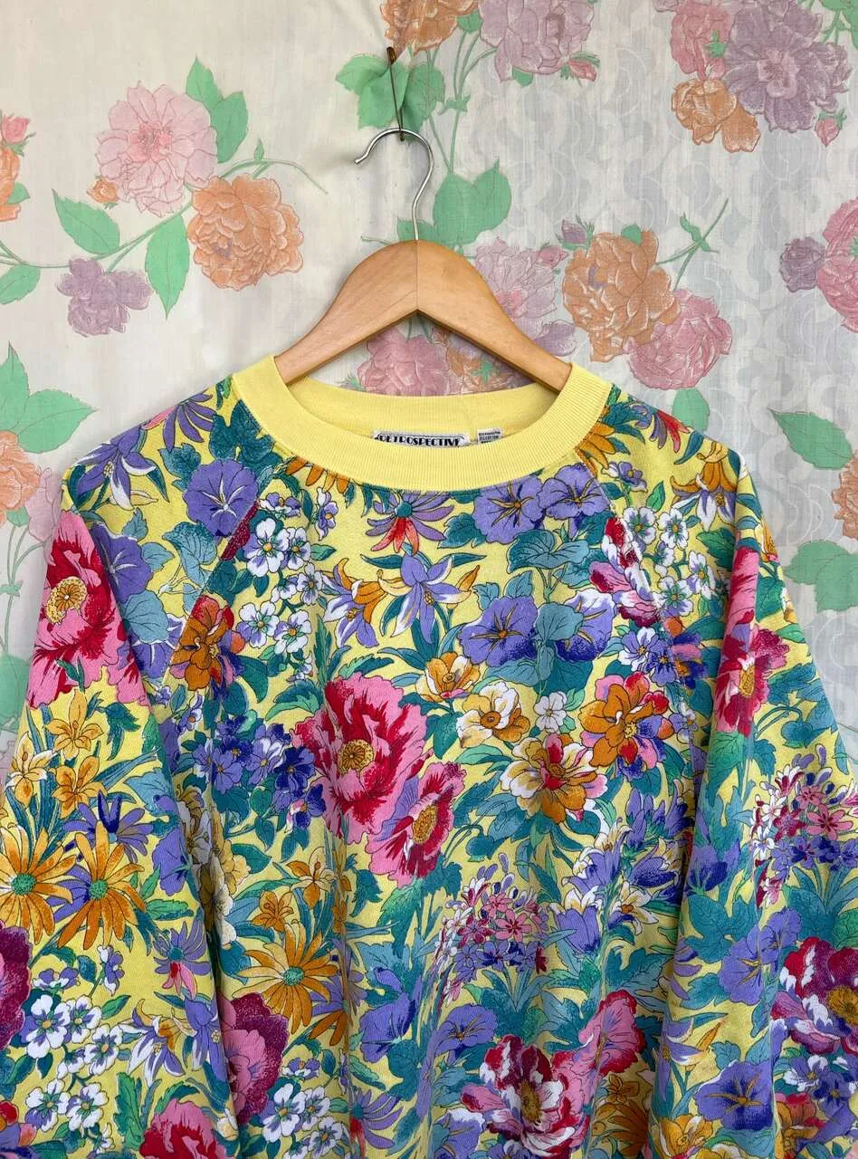 90's Yellow Flower Sweatshirt