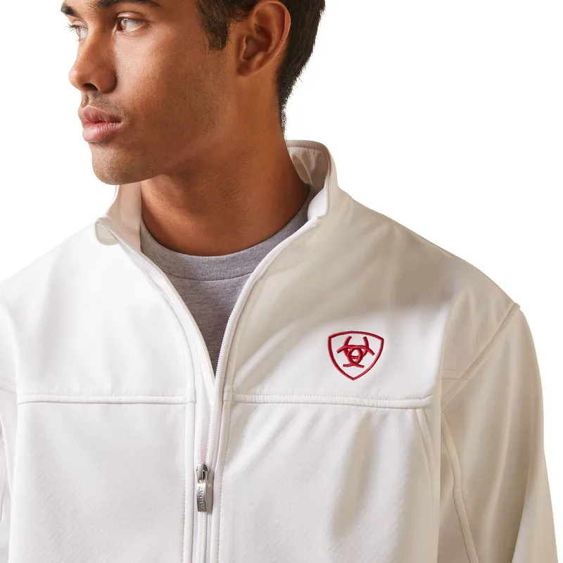 Ariat Men's New Team Softshell MEXICO Water Resistant Jacket, White