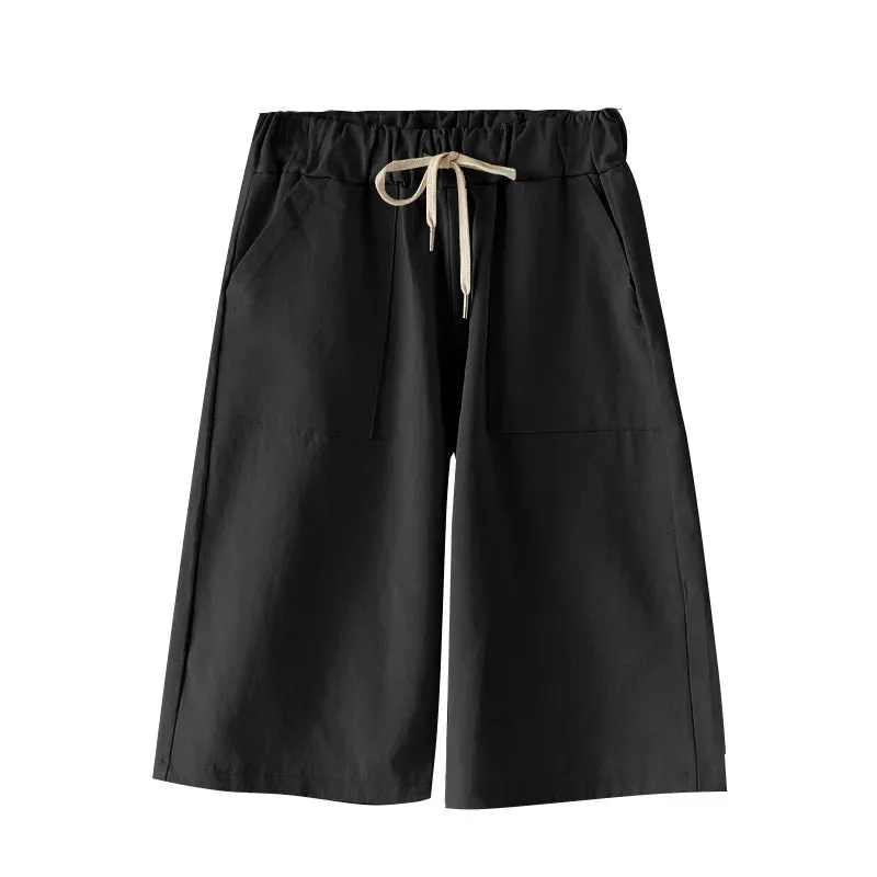 Bermuda Cotton Wide-Legged Shorts