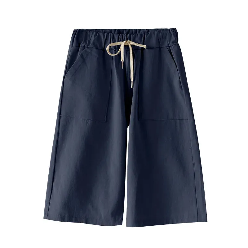 Bermuda Cotton Wide-Legged Shorts