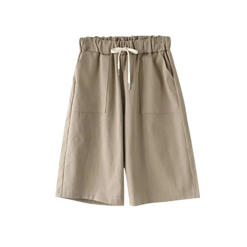 Bermuda Cotton Wide-Legged Shorts