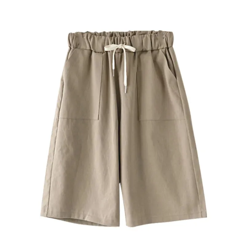 Bermuda Cotton Wide-Legged Shorts