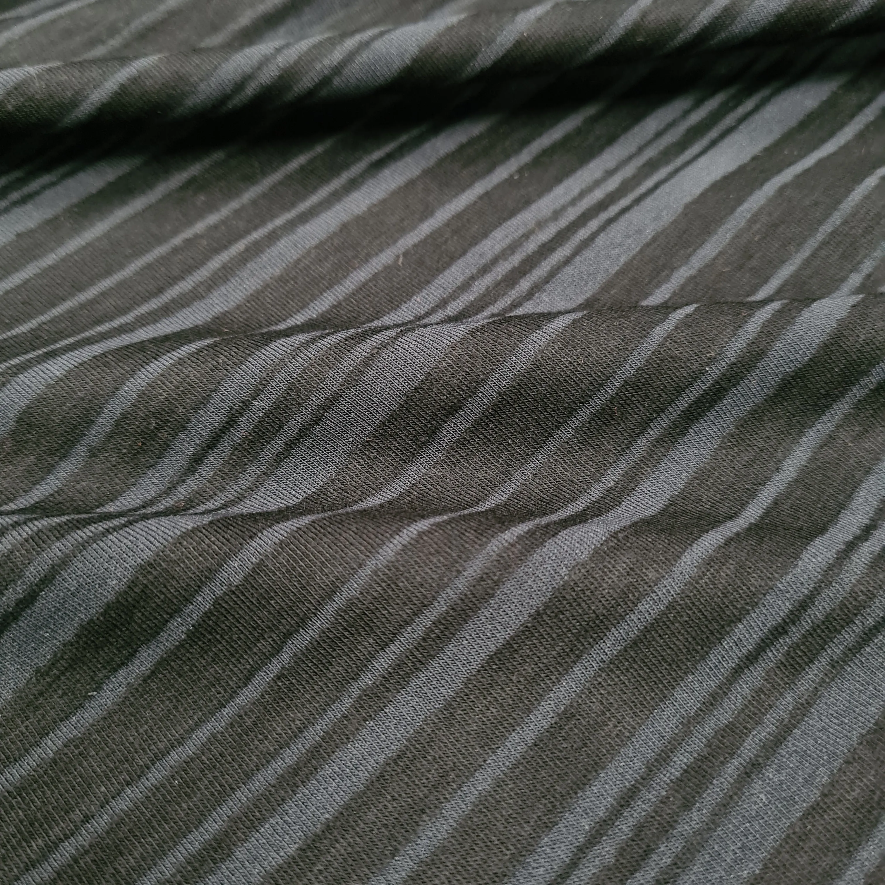 Black Stripes Viscose Jersey, priced by half metre