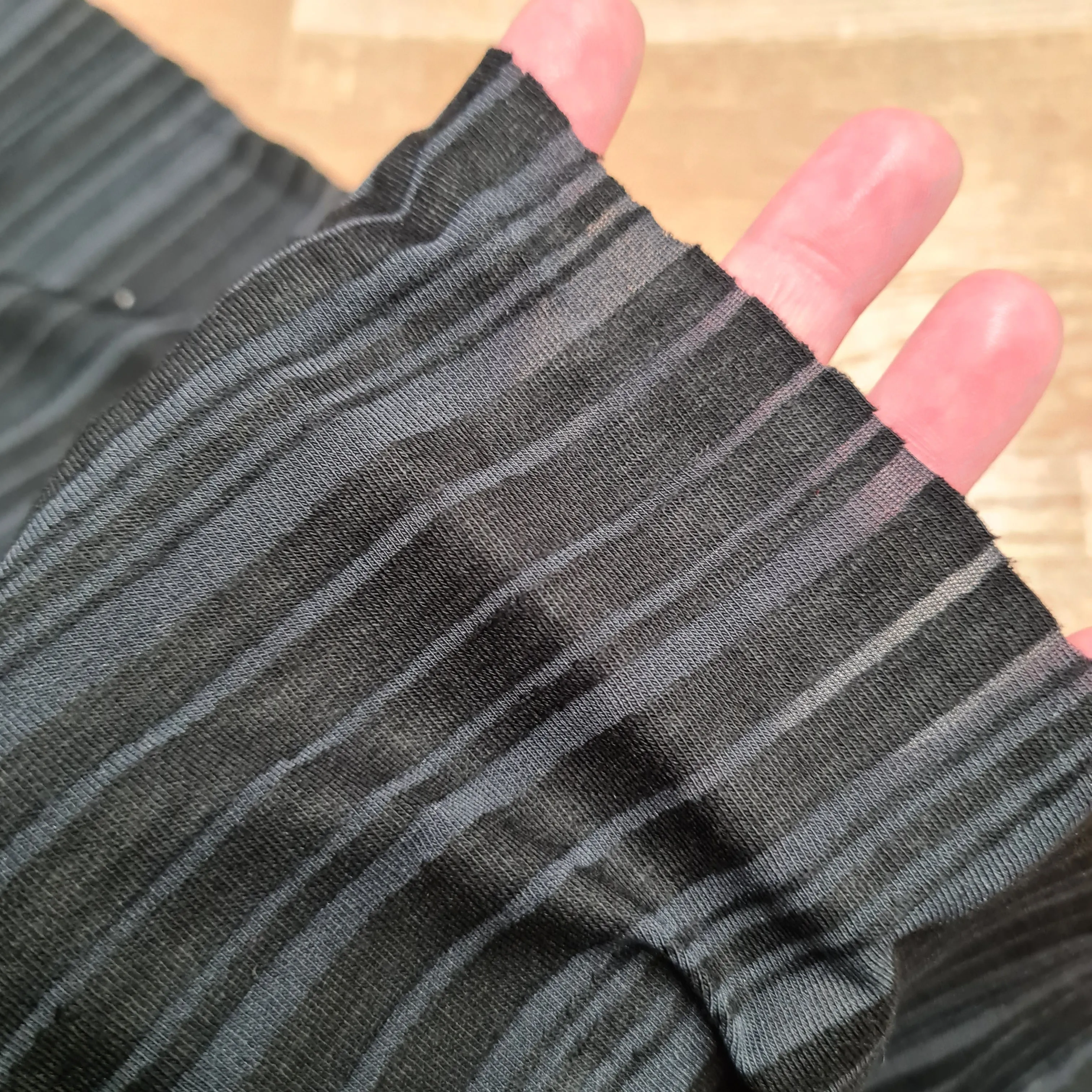 Black Stripes Viscose Jersey, priced by half metre