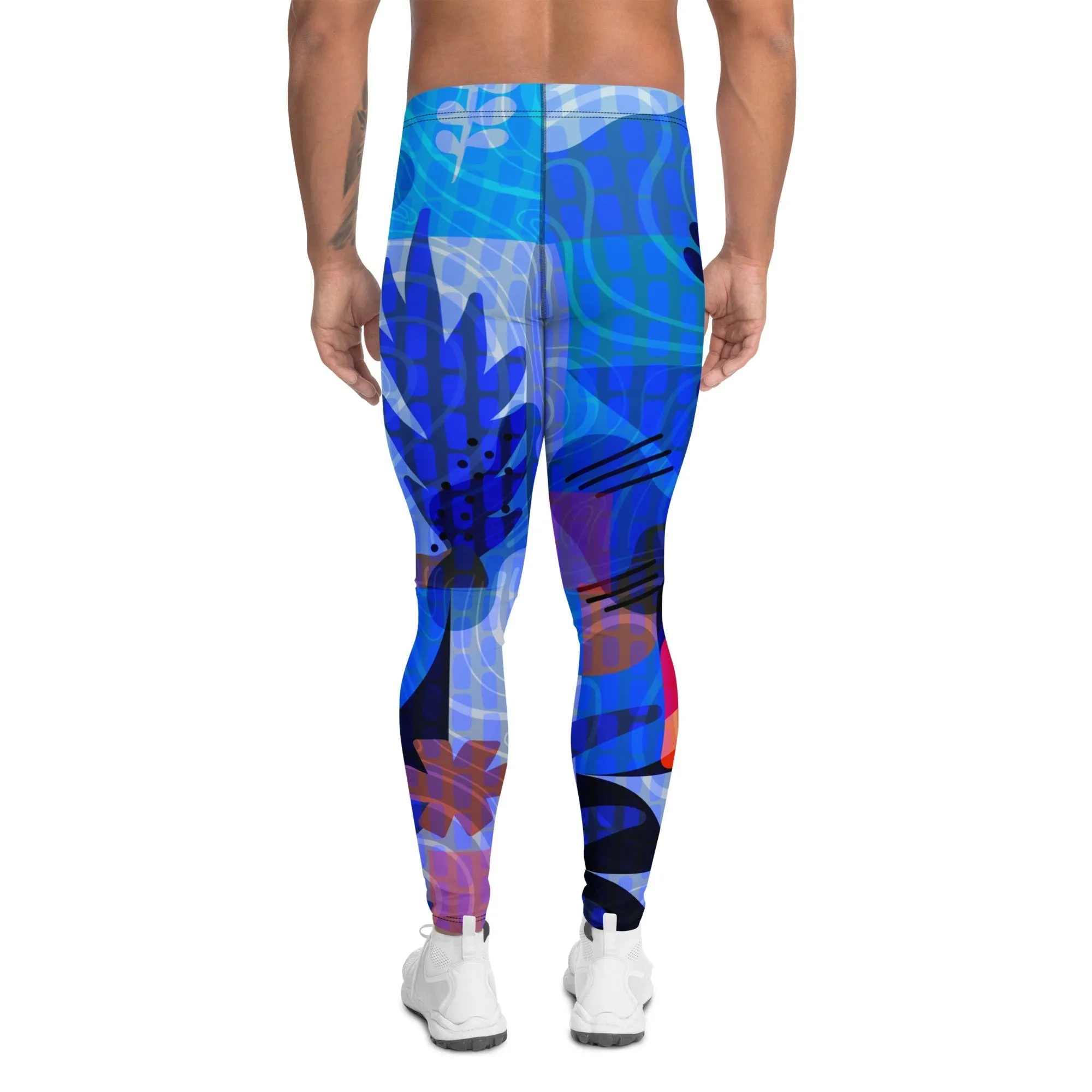 Blue Abstract Men's Leggings