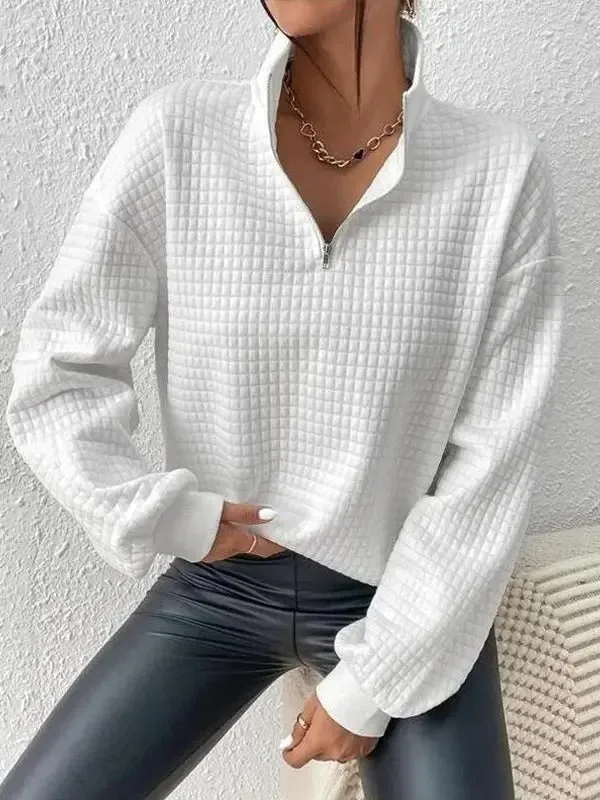 Cozy Plain Long Sleeve Top