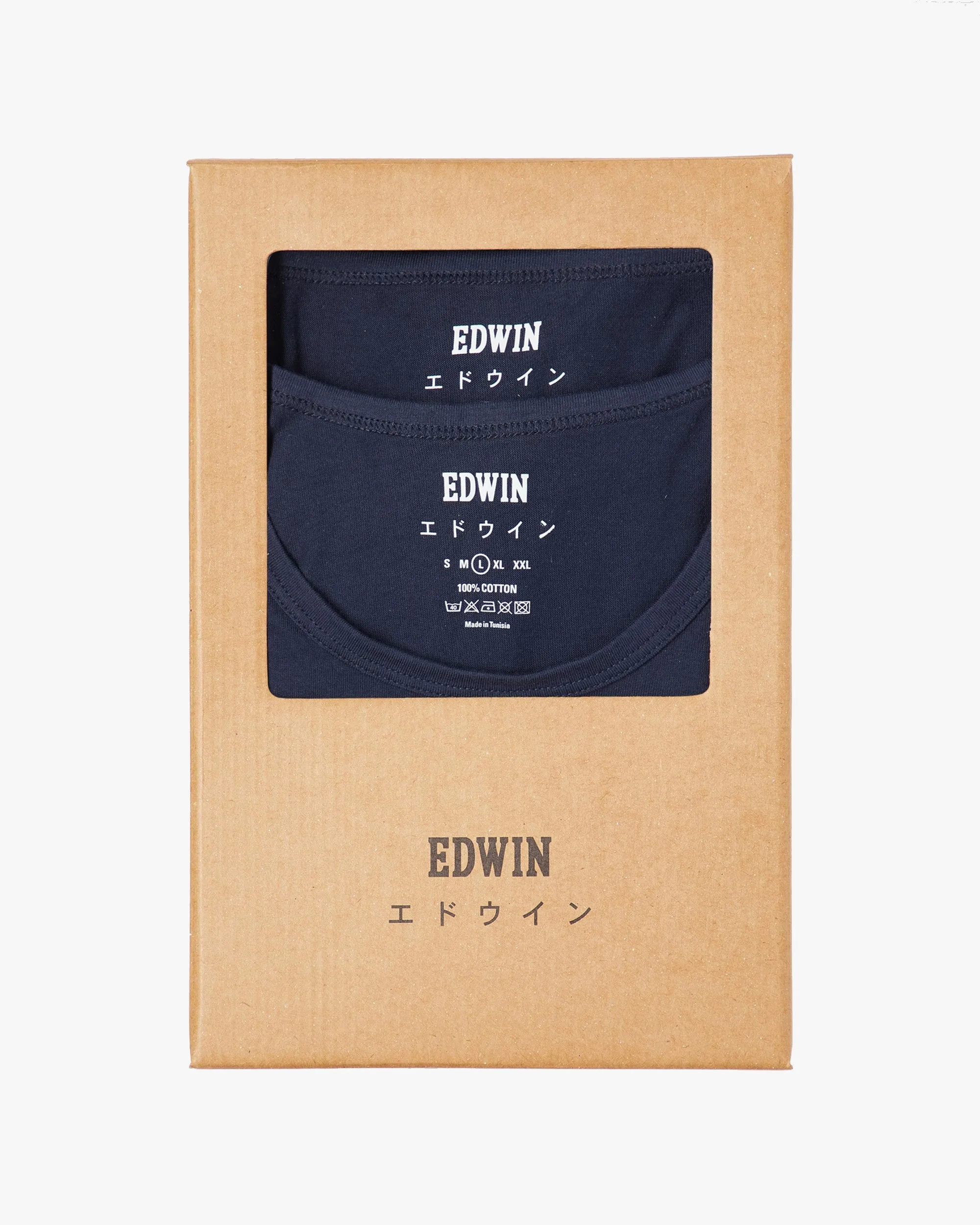 Edwin Double Pack S/S Tees - Navy Blazer