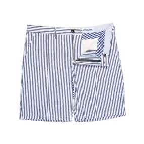 Furman - Wide Navy Seersucker Shorts