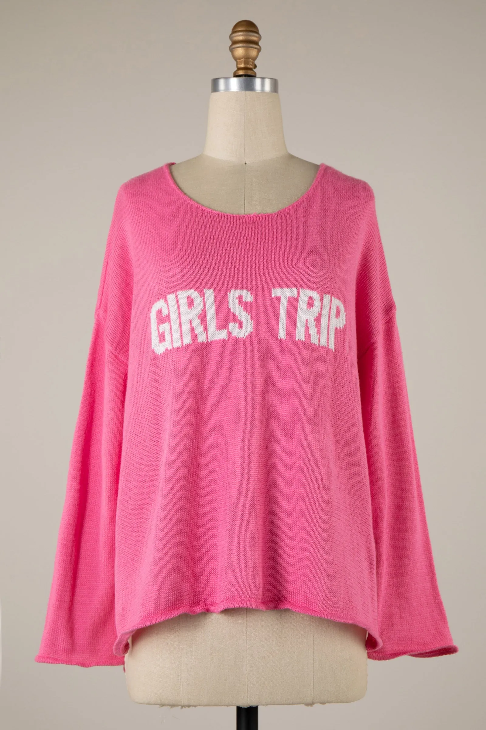 Girls Trip Lightweight Soft Sweater Top - Final Sale