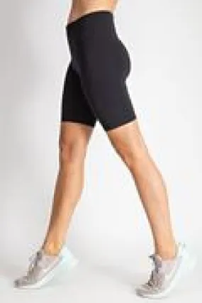 Heavy Yoga Bike Shorts W/ Wide Waistband