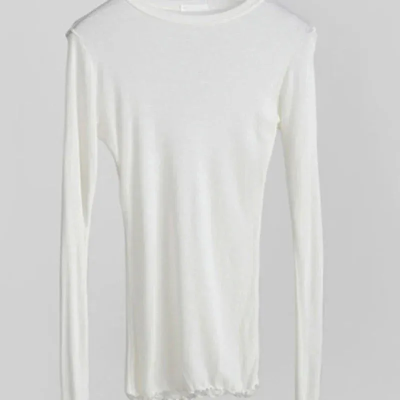 High Quality Plain Elastic Long Sleeve Tee