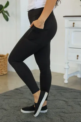 IN STOCK Women's Athleisure Leggings - Black