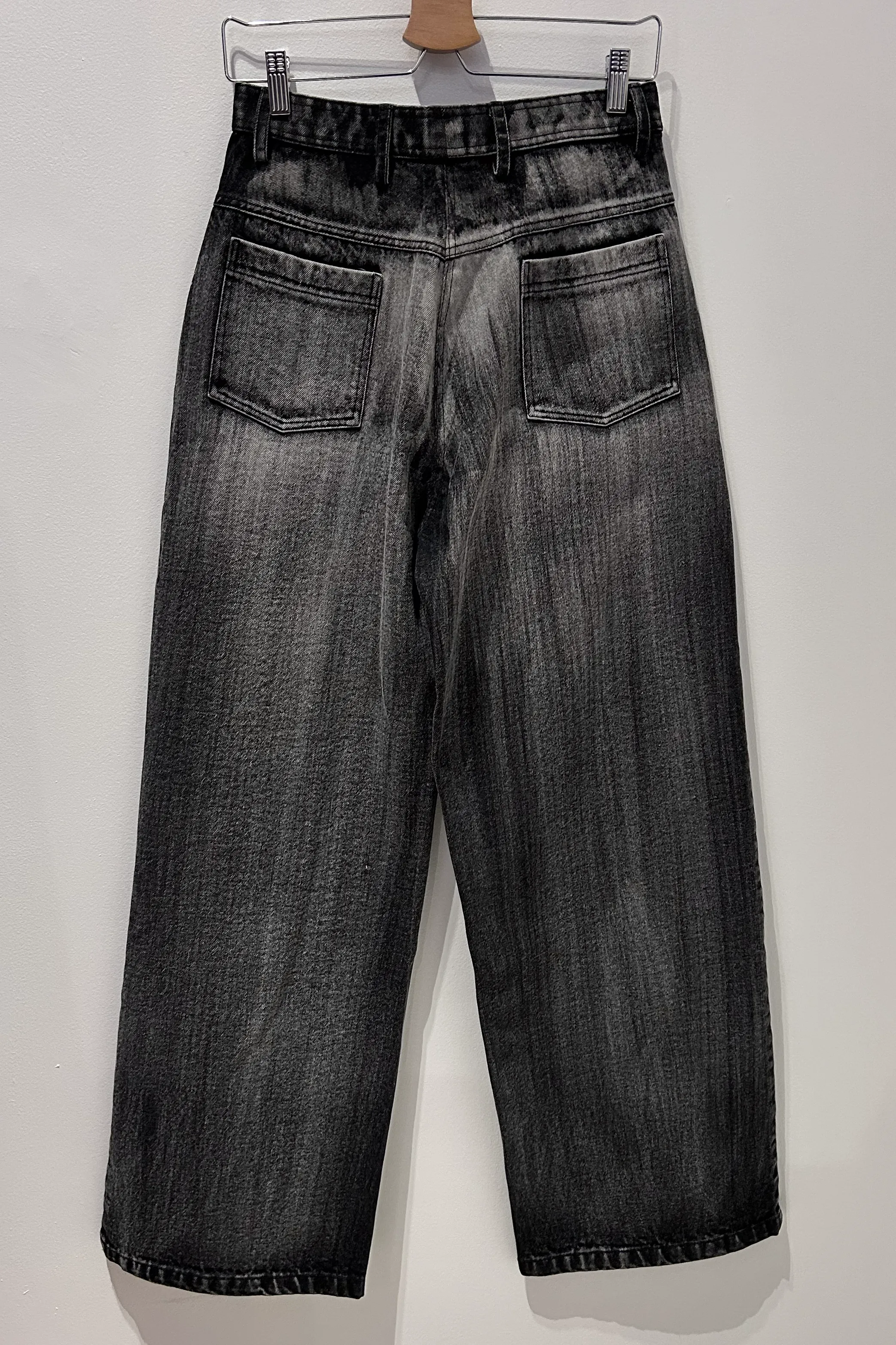 KGL - Washed Denim Pants: Black