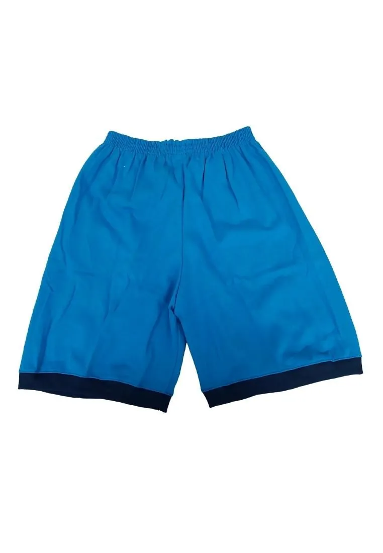 Landmark Muscle Set Plain with Stripes Combi and Plain Blue Shorts