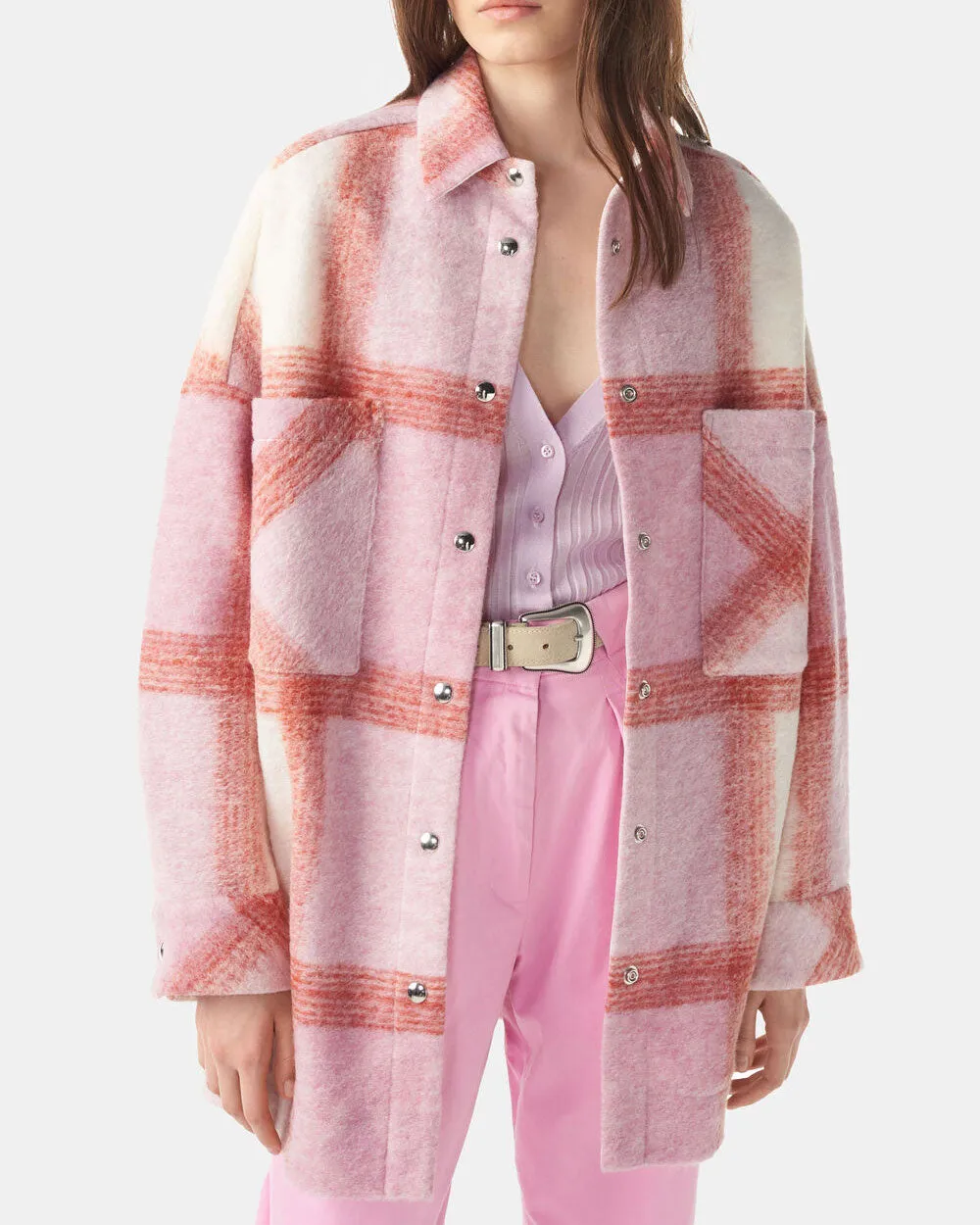 Light Pink Lemina Shirt Jacket