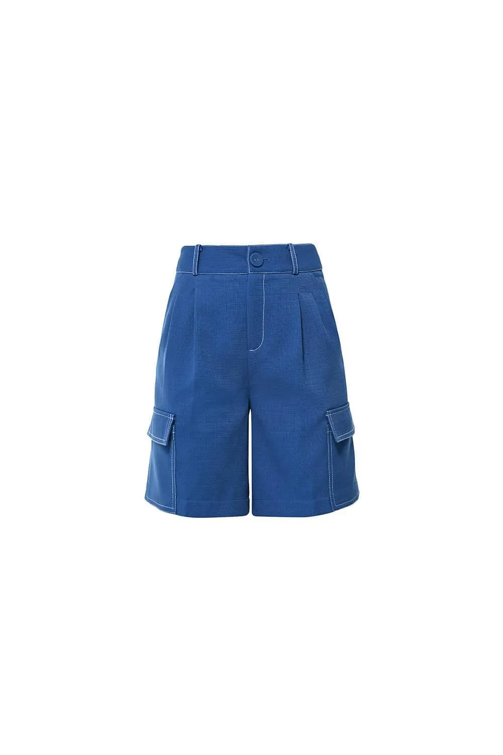 Marley Straight Wide Leg Wool Cotton Shorts