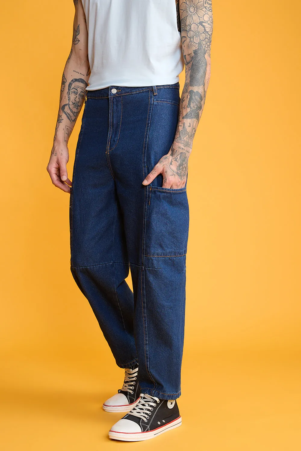 Men's Cobalt Carrot Jeans