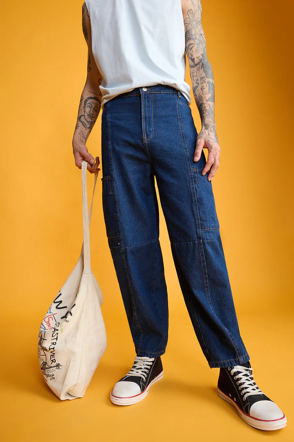 Men's Cobalt Carrot Jeans