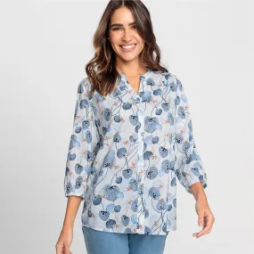 Olsen Blouse With Buttons and Floral Print