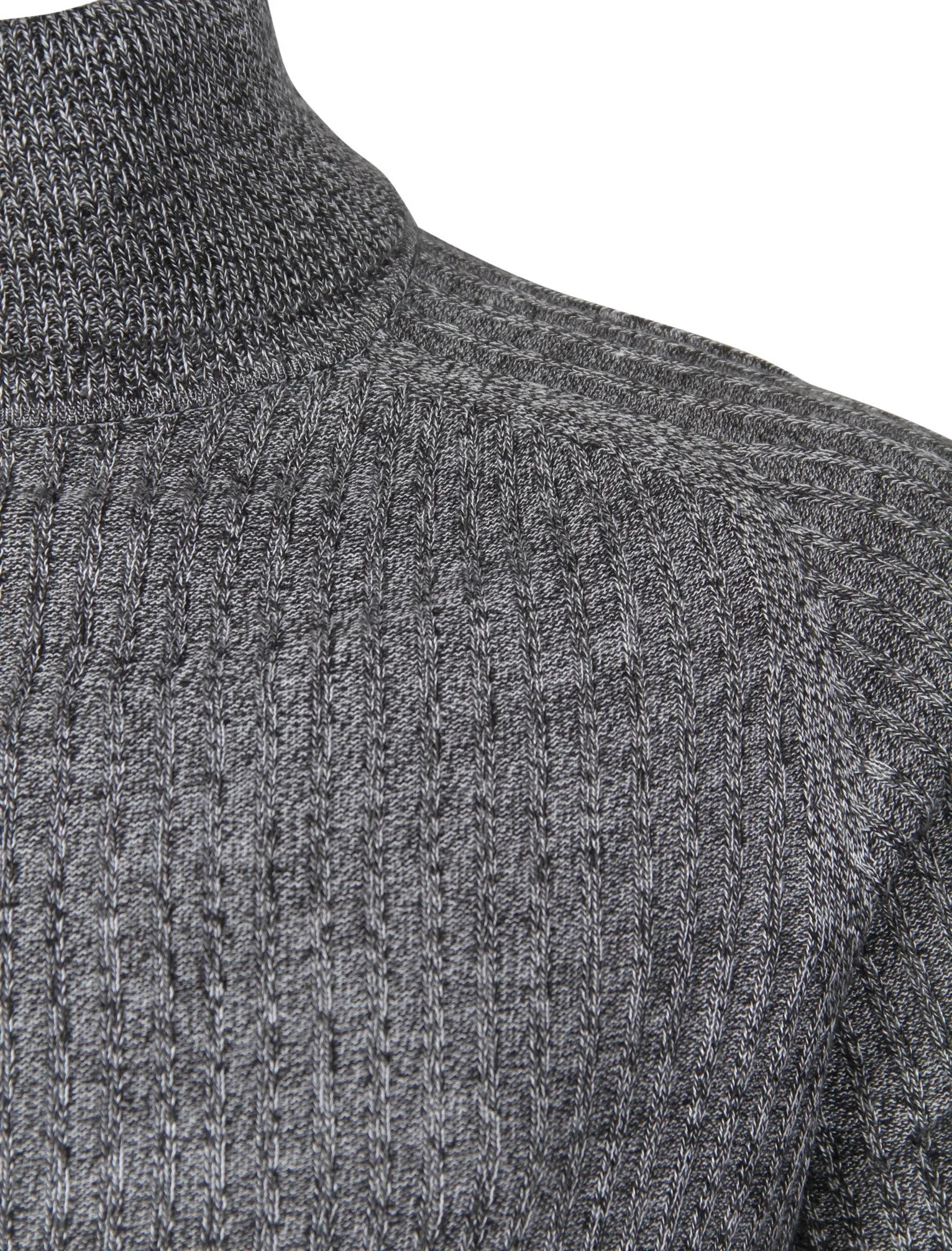 Peyroux Ribbed Roll Neck Jumper in Black - Dissident