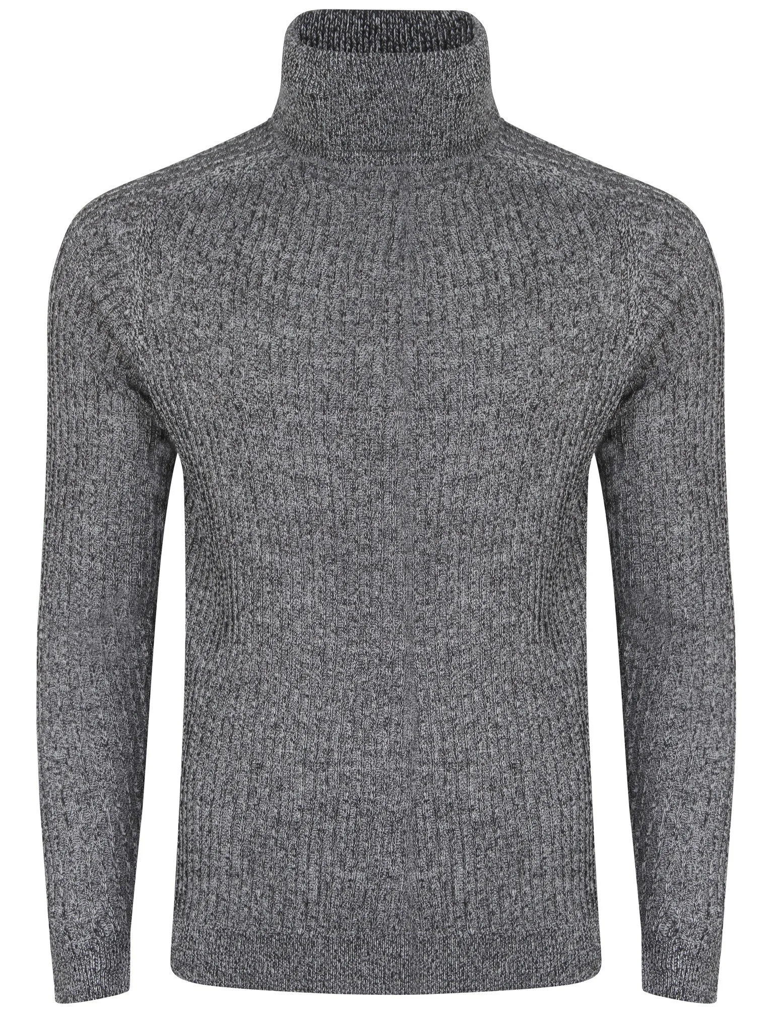 Peyroux Ribbed Roll Neck Jumper in Black - Dissident