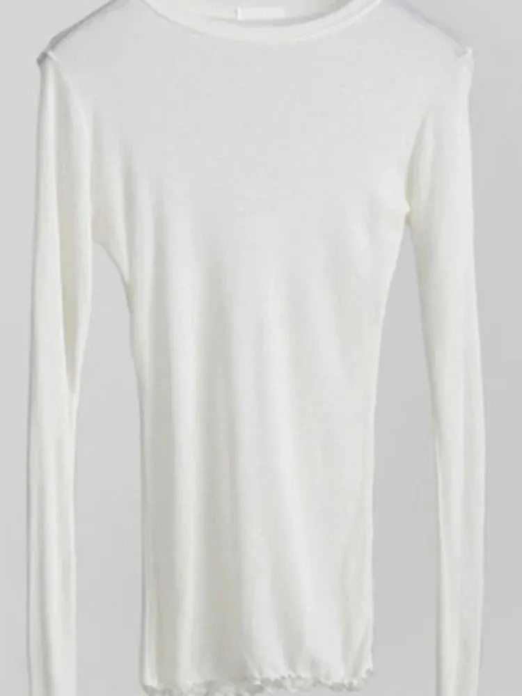 Plain Cotton Long Sleeve Tee