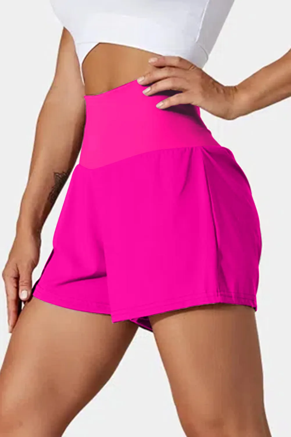 Pocketed Wide Waistband Swim Shorts