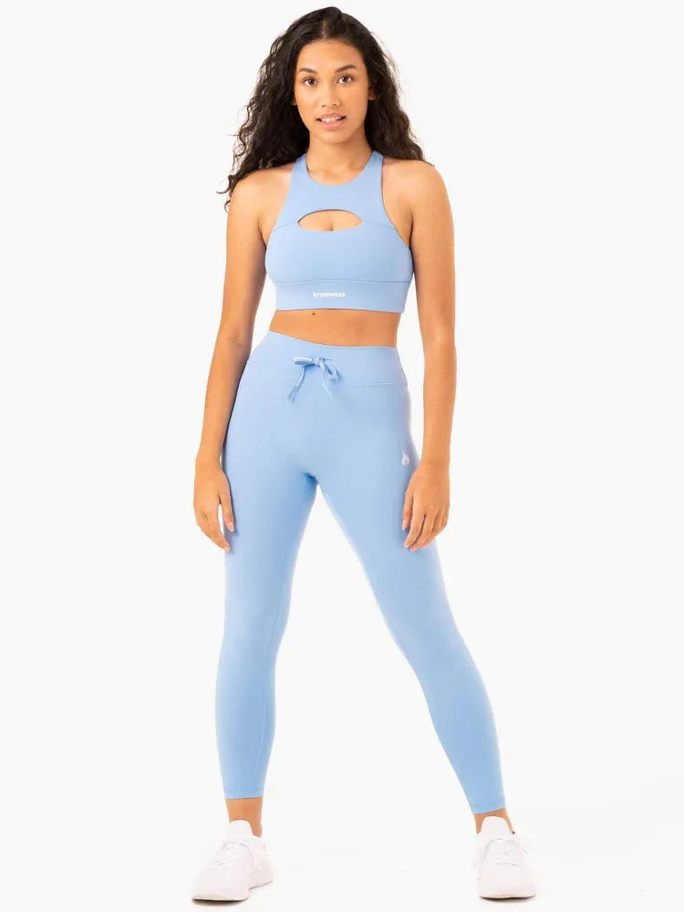 REPLAY HIGH WAISTED LEGGINGS SKY BLUE