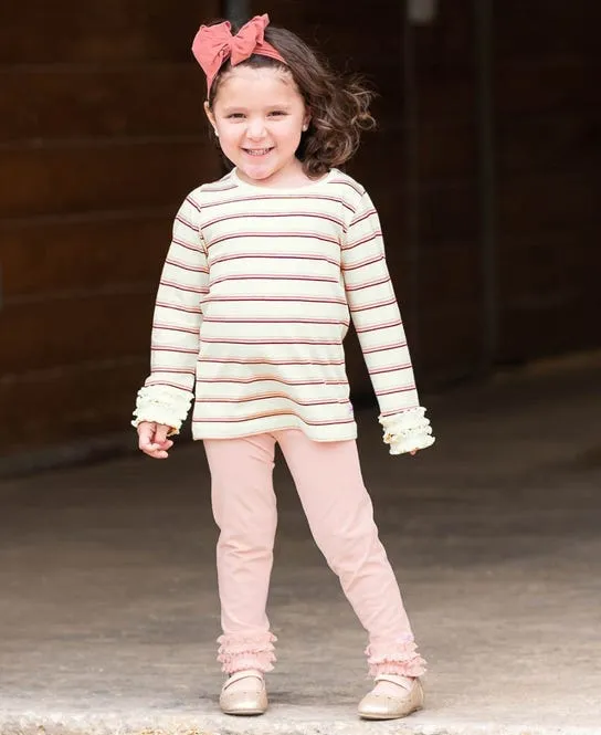 Ruffle Butts- Ruffled Legging- Pink