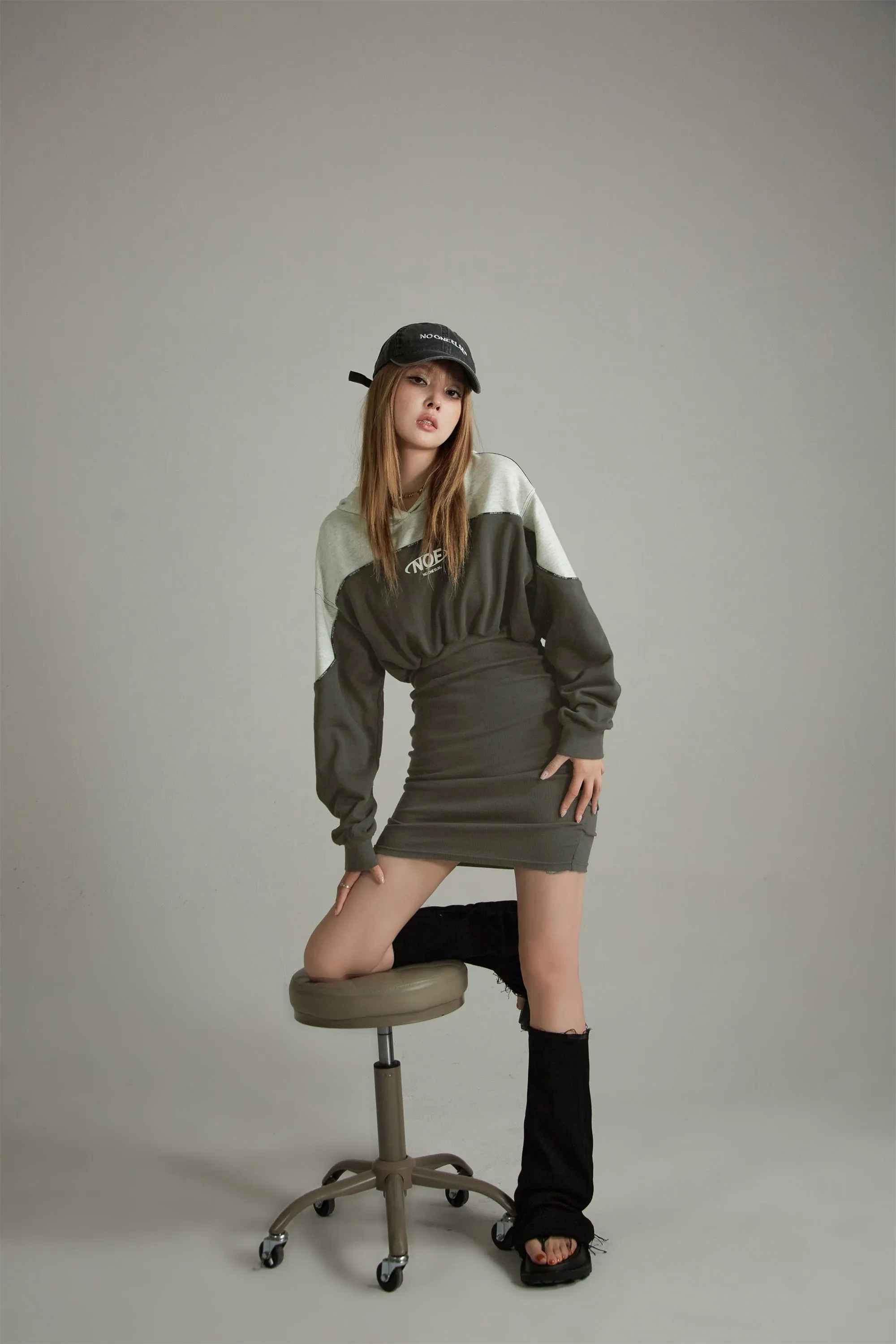 Simple Boxy Hooded Dress