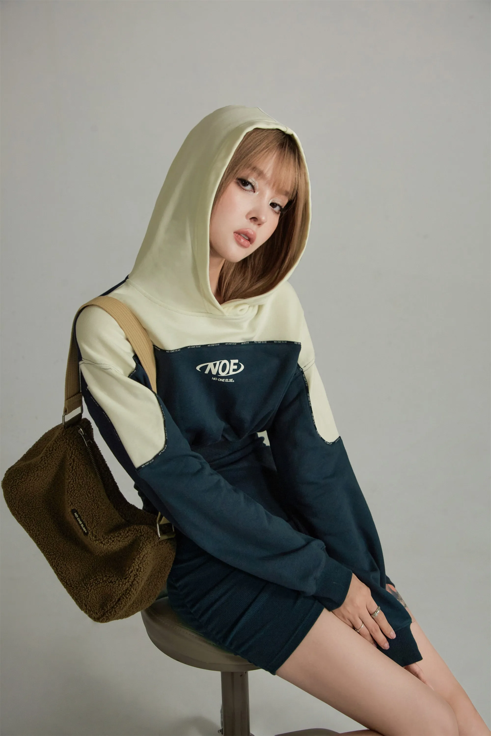 Simple Boxy Hooded Dress