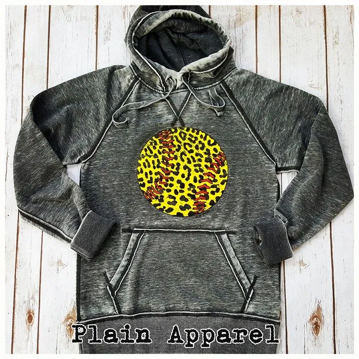 Softball Leopard Hoodie