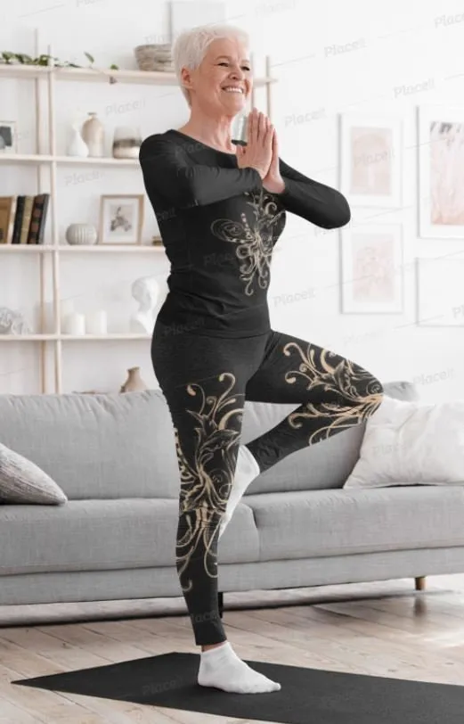 Stylish Trendy Motif Design Modern Printed Women&#39;s Cut & Sew Leggings in various sizes and  colors