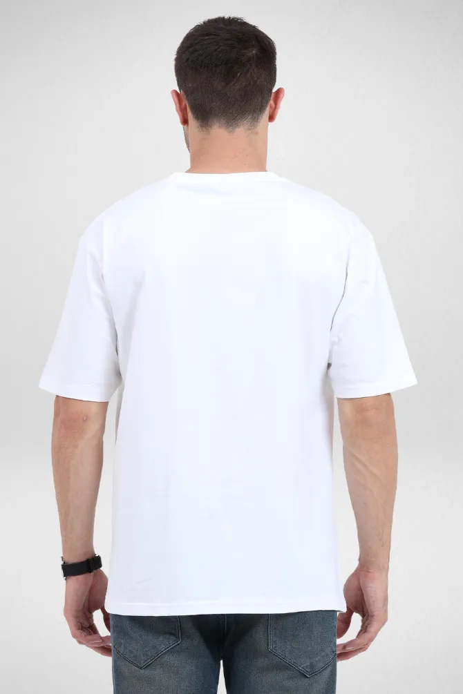 White and Lavender Oversized T-Shirts Combo for Men