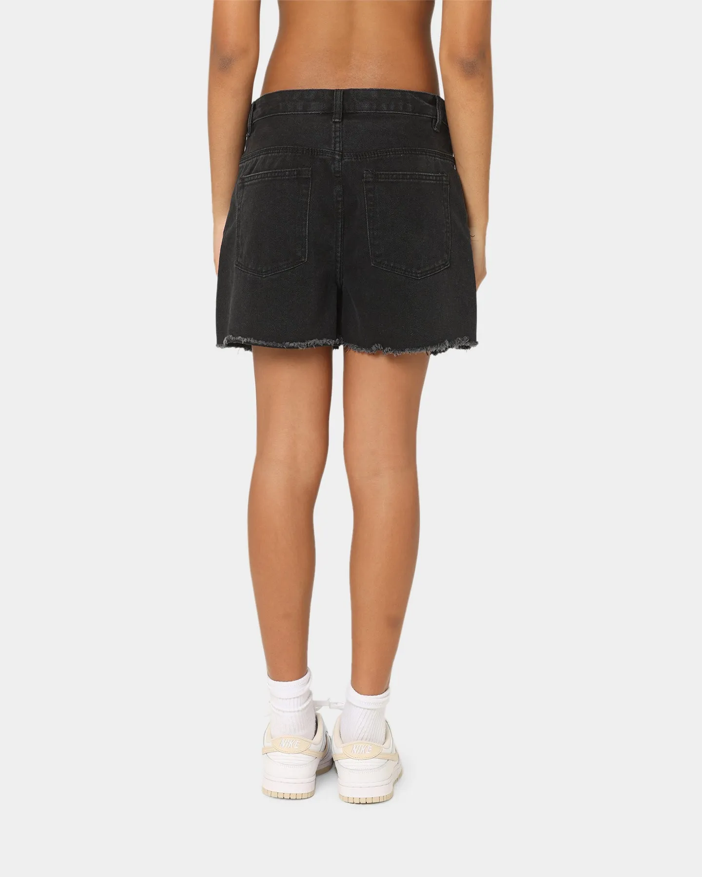 XXIII Women's Anemone Wide Leg Denim Shorts Black