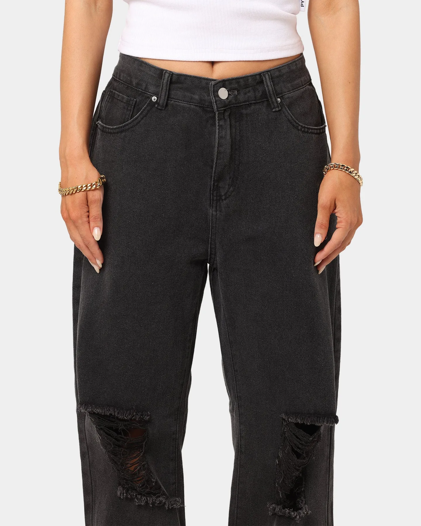 XXIII Women's Twila Baggy Jeans Black