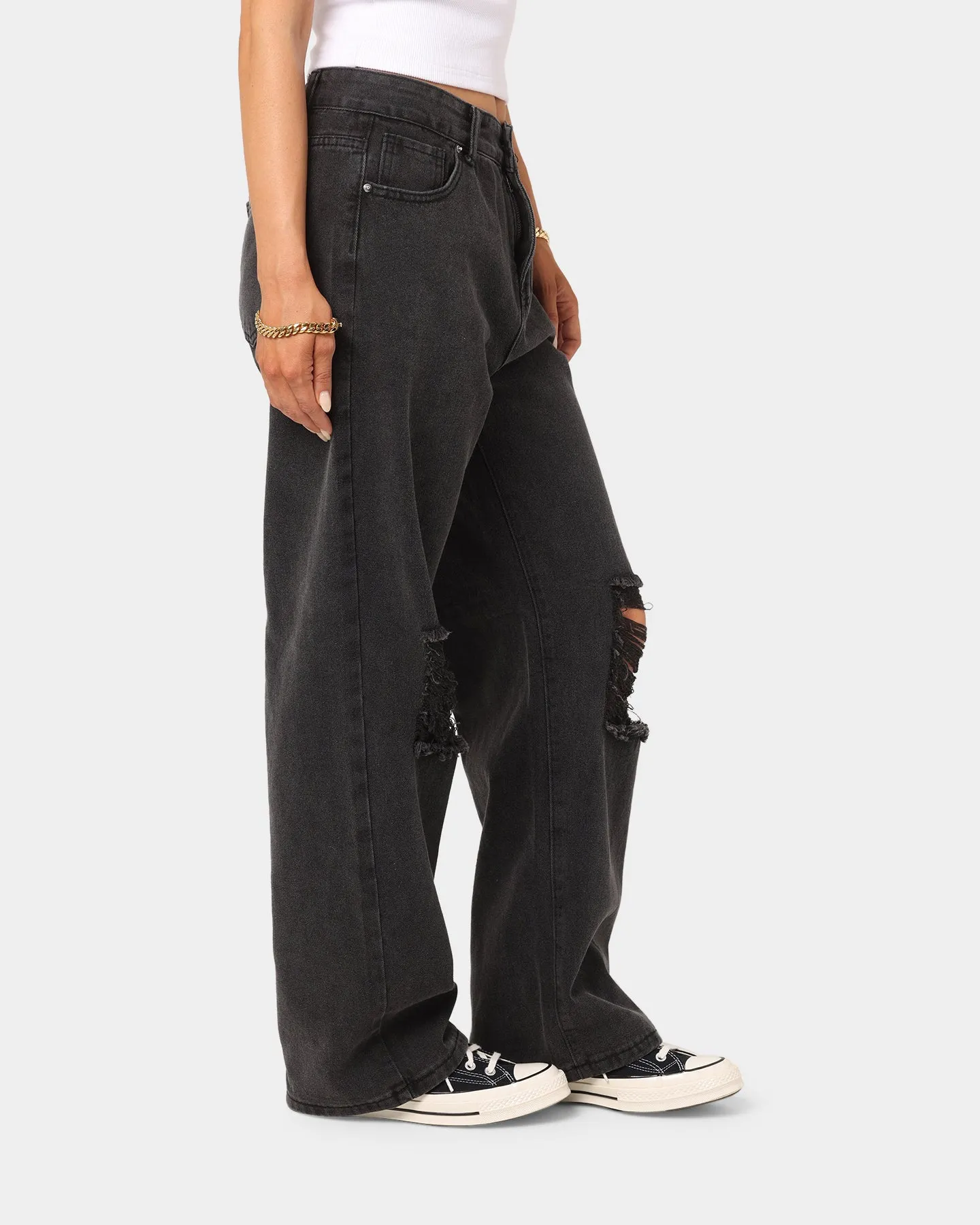 XXIII Women's Twila Baggy Jeans Black